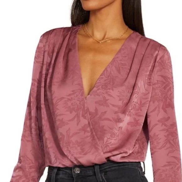 Favorite Daughter Tops - NWT Favorite Daughter The Date Blouse Bodysuit Color: Mauve Floral Size Small